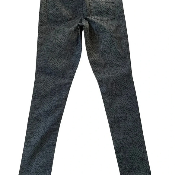 Mossimo Denim Legging Premium Womens Size 10 Black Snake Print Jeans Skinny - Picture 2 of 4